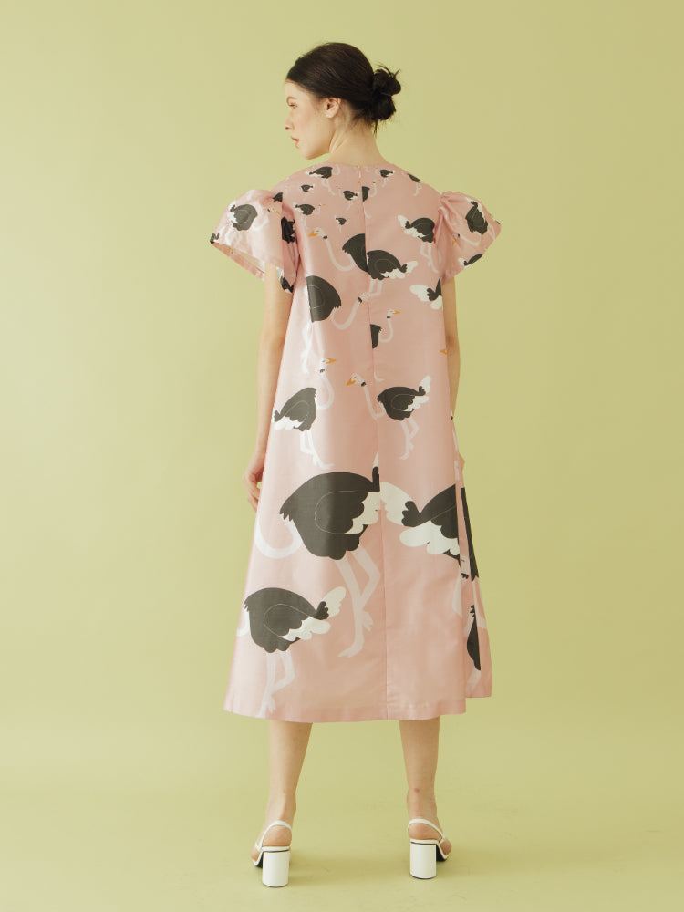 Ostrich Polly Dress (with belt)