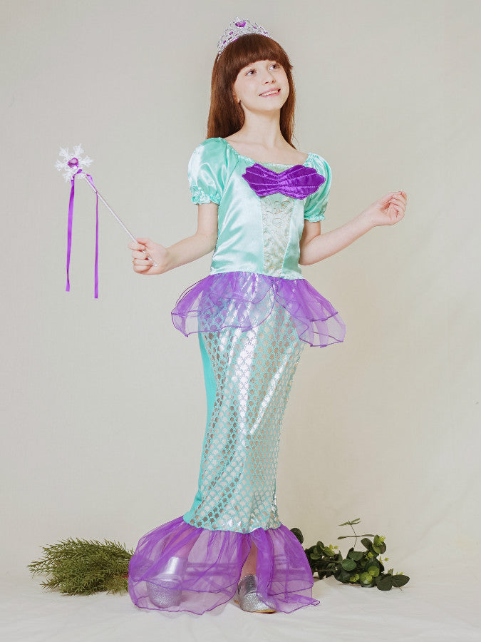 Little Mermaid Costume Green with Ribbon