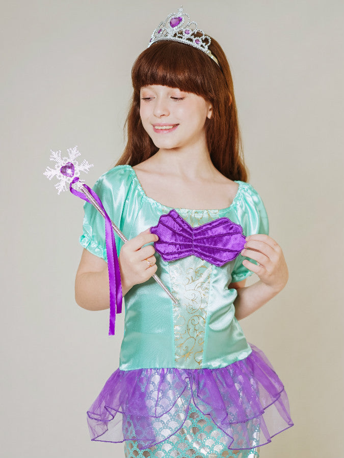 Little Mermaid Costume Green with Ribbon