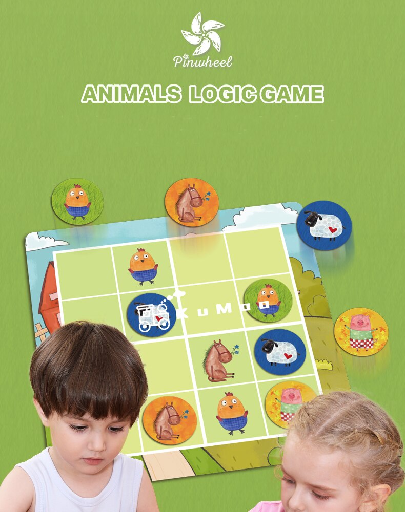 Farm Animals - Logic Game Mini Children Animal Soduku
