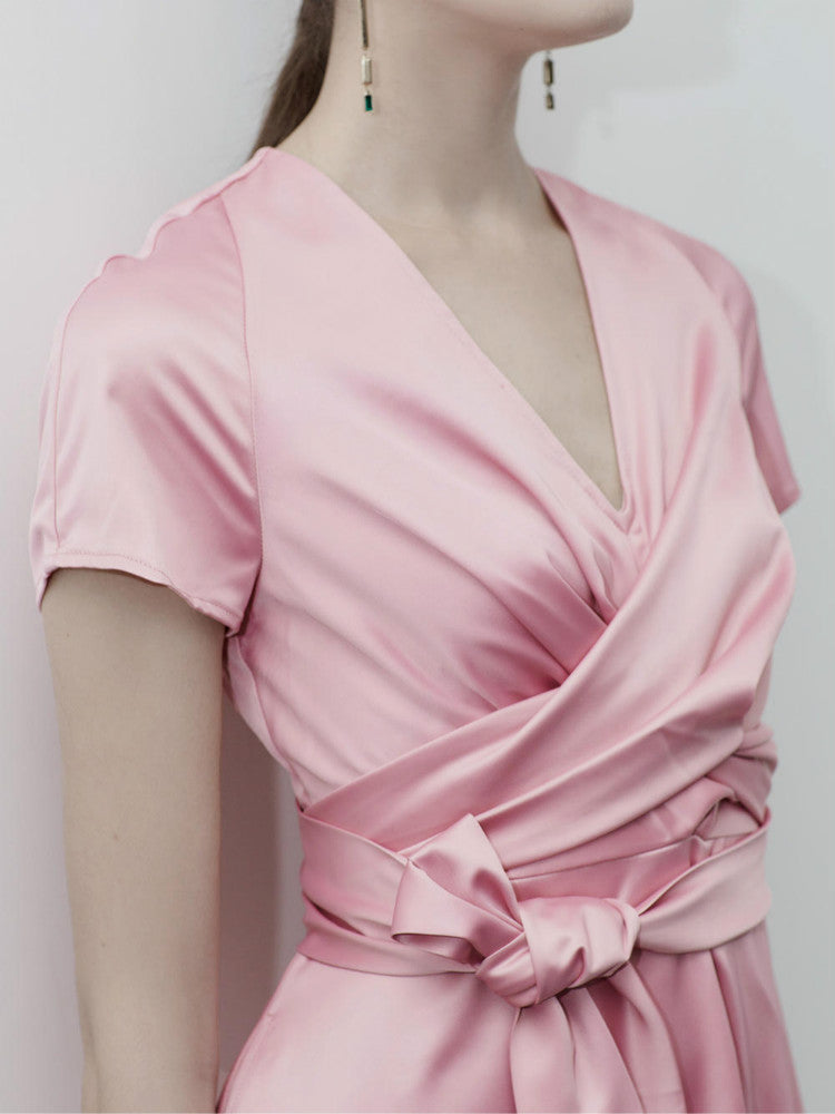 Silk Dress in Pink